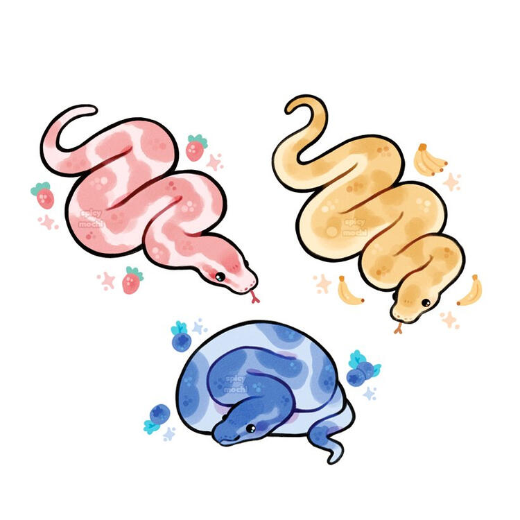 Fruit salad snakes