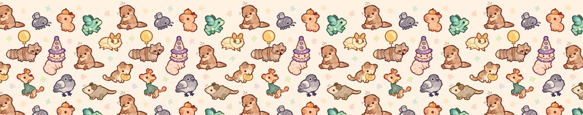 spicymochi illustration of animals.